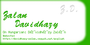 zalan davidhazy business card